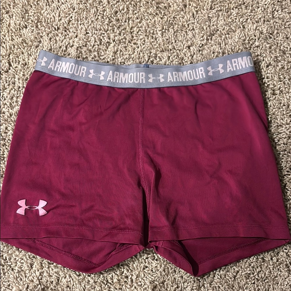 Under Armour Women's Maroon Athletic Shorts